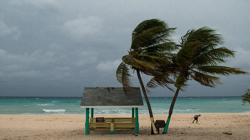 Storm on a beach
