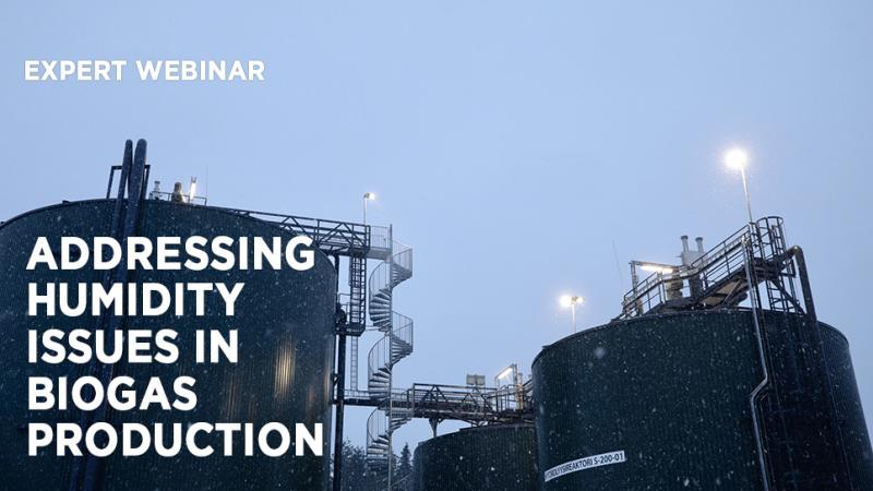 Addressing humidity issues in biogas production