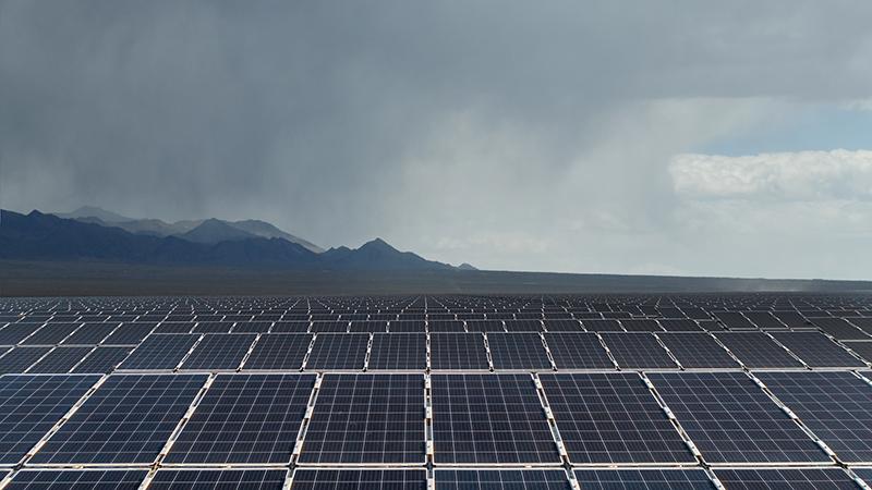 Solar power station in Gobi desert