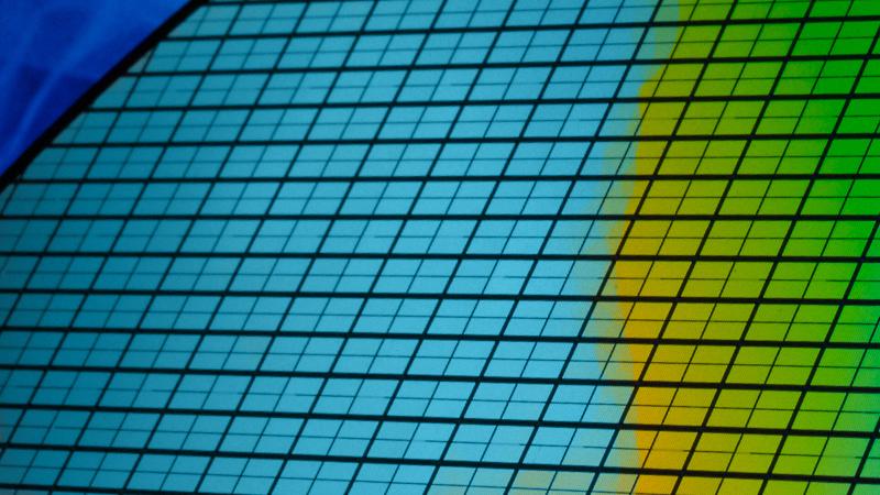 Semiconductor wafer closeup