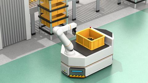 Automated Guided Vehicle in a Factory