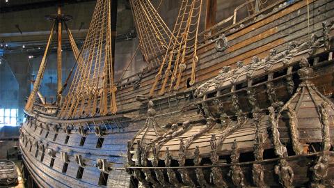 Das Vasa-Schiff kenterte und sank 1628 vor Stockholm. 