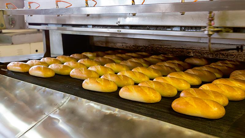 Bread in the oven