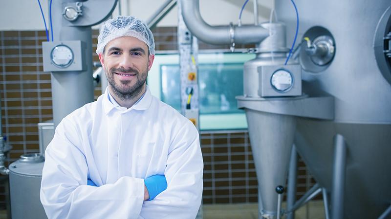 Technician at a food processing plant