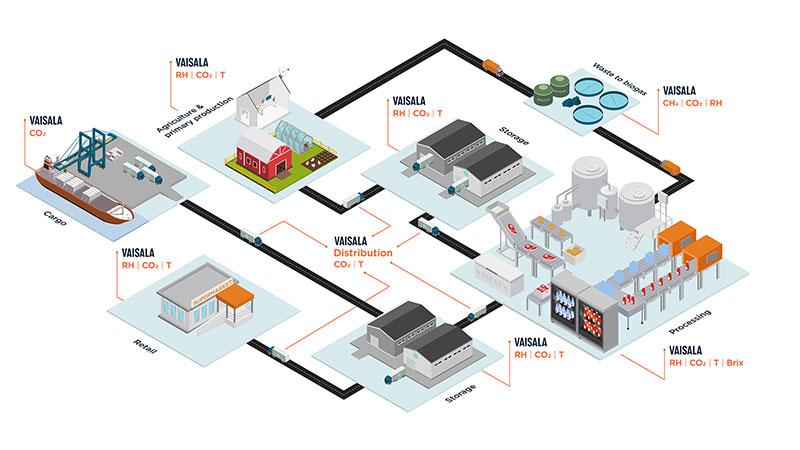 Food and beverage process infographic
