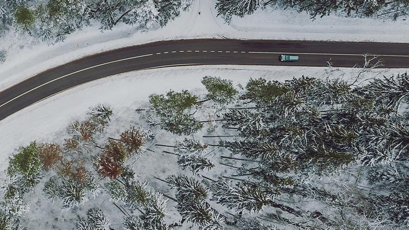 Wintery road