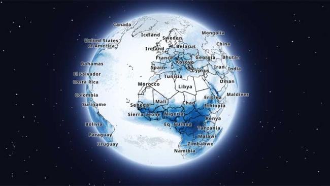 Global lightning map