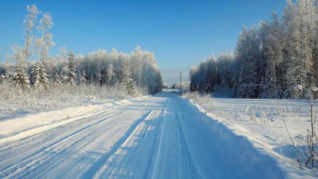 Finnish winter road