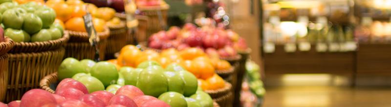 Supermarket , fruit and vegetable zone
