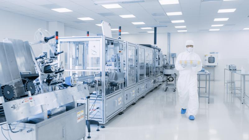 Pharmaceutical laboratory cleanroom