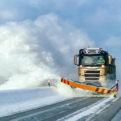 Snowplow on the road
