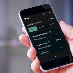 Using Vaisala's Humidity Calculator on a mobile phone