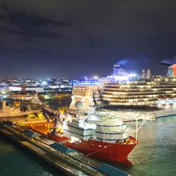 Port with ships