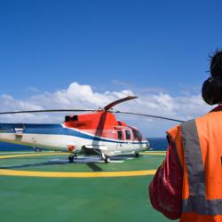 Offshore helicopter and crew